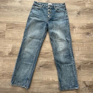 Ganni Washed Blue Straight-Leg Jeans